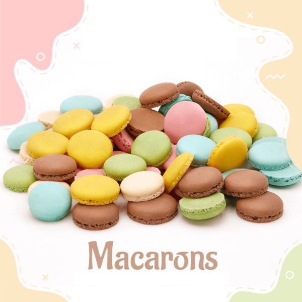 Assorted Macaron halves – 480 pcs.