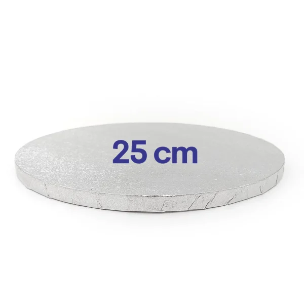 Tortentrommel (Cake Drum) rund Silber 25 cm