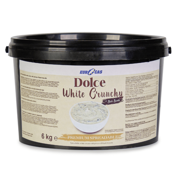 Dolce White Crunchy 6kg- weiße Creme mit knuspringen Kekse