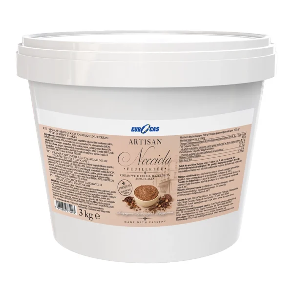 Artisan Nocciola Feuilletée 3Kg – Creme mit Hasselnüssen und knusprigen Flocken Artisan Nocciola Feuilletée 3Kg – Creme mit Hasselnüssen und knusprigen Flocken