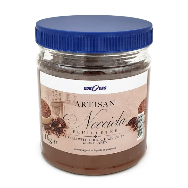 Artisan Nocciola Feuilletée 1Kg – Creme mit Hasselnüssen und knusprigen Flocken
