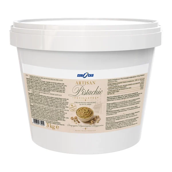 Artisan Pistachio Feuilletée 3kg – Creme mit Pistazien und knusprigen Flocken